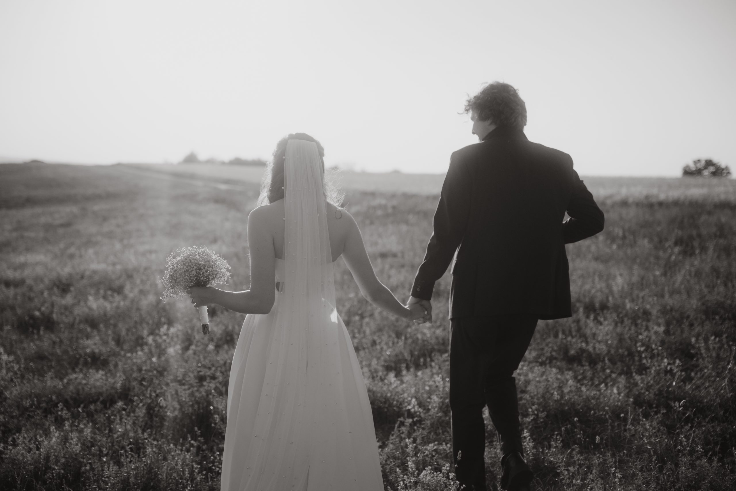 Brautpaarshooting Schwarz Weiss
