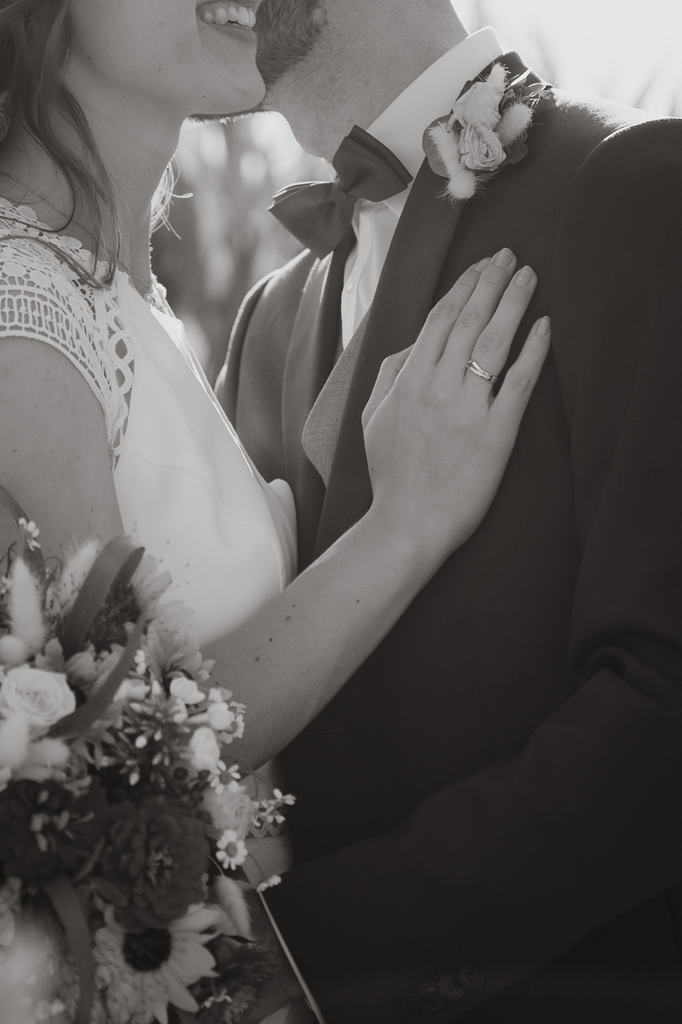 Closeup Ring Schwarz Weiss